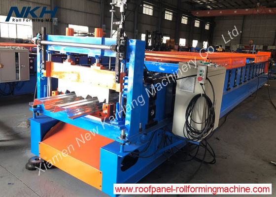 satın al PLC Kontrol Zemin Güverte Rulo 75mm Kaburga Decking Profili İçin Şekillendirme Makinesi online manufacture