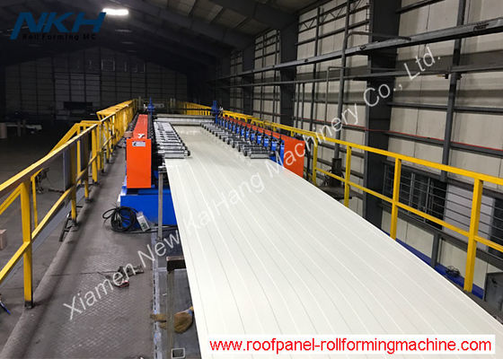 satın al Genişliği Ayarlanabilir CE Onaylı Çift Yönlü Sandviç Panel Yapma Makinesi online manufacture