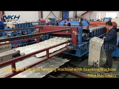 845 Çatı Tiles Roll Forming Makinesinin Test Yürütülmesi ve Yükleme Makinesi