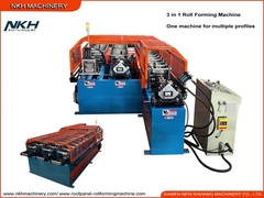3 in 1 Roll Forming Machine Üç taraflı Roll Forming Machine Çoklu ürünler için bir makine