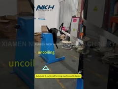 Otomatik Değiştirme C Purlin Roll Forming Makinesi Stacker ile